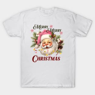 Vintage Pink Christmas Quote T-Shirt